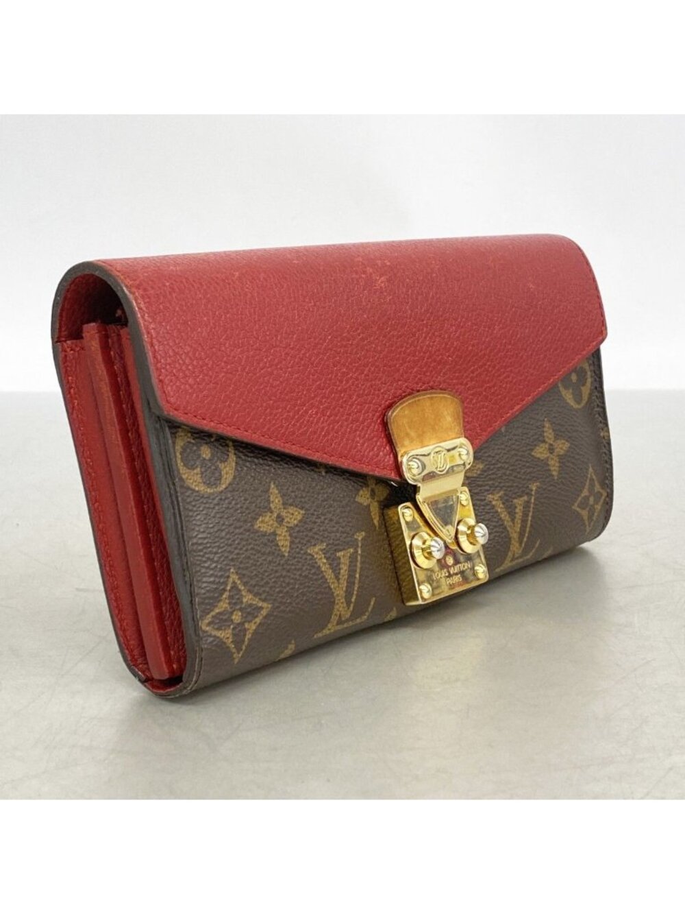 Louis Vuitton Wallet Monogram Portefeuille Pallas Brown Cerise - Picture 2 of 10